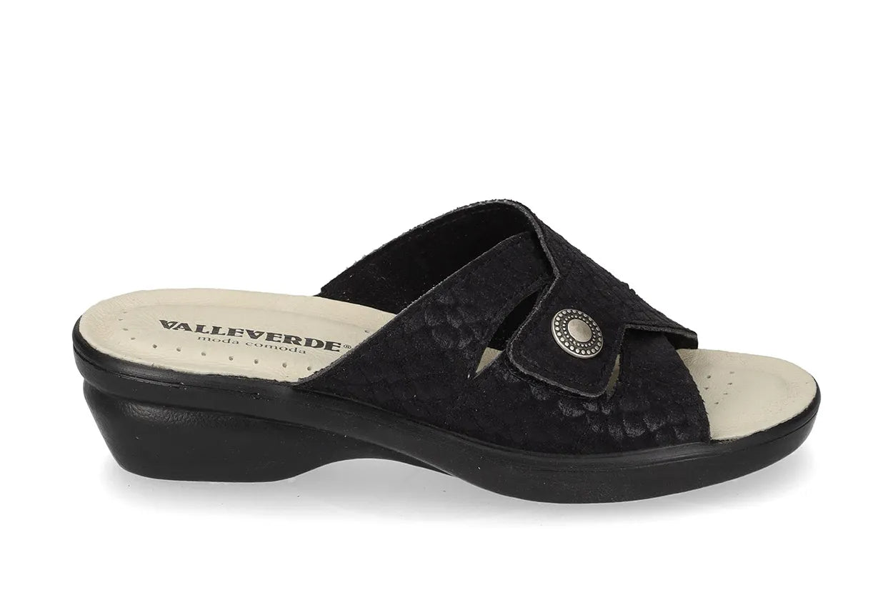 Valleverde 25306B ciabatta donna con sottopiede in pelle