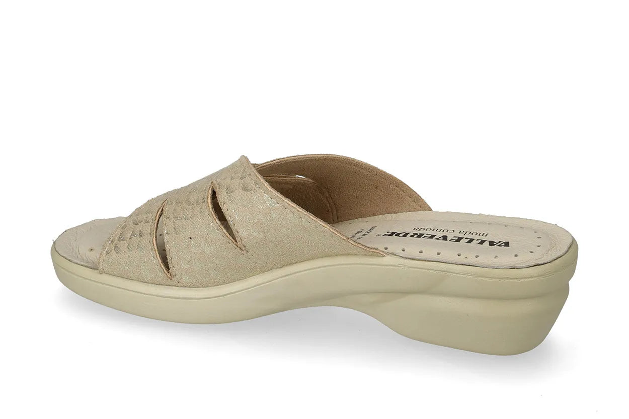 Valleverde 25306B ciabatta donna con sottopiede in pelle