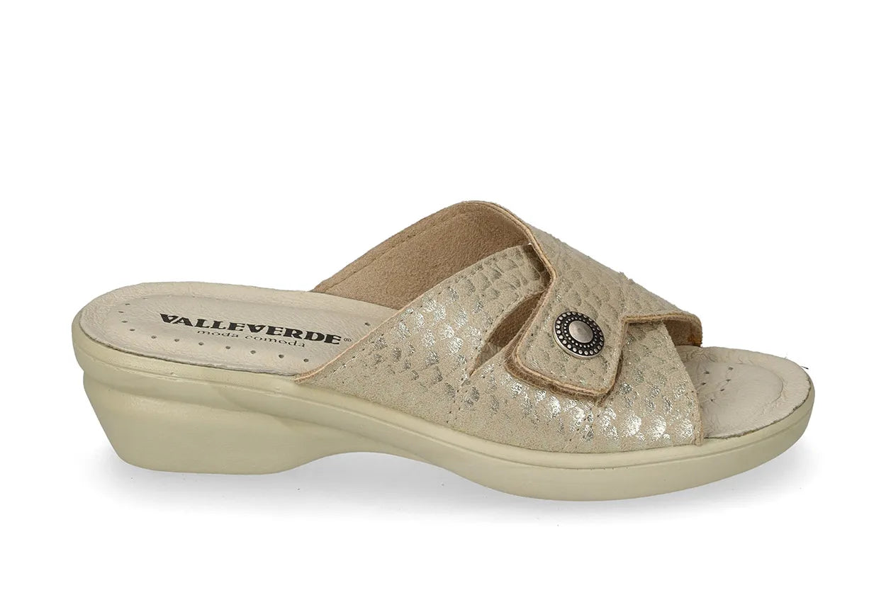 Valleverde 25306B ciabatta donna con sottopiede in pelle