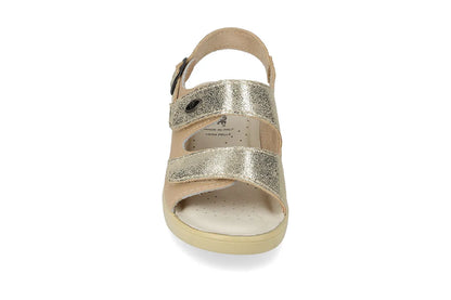 Valleverde 25313 sandalo con velcro, sottopiede in pelle