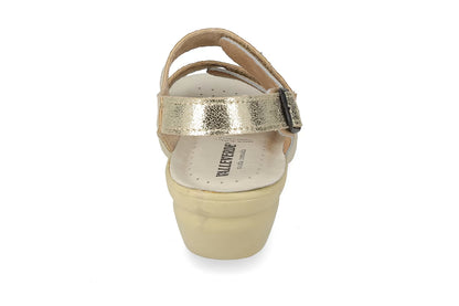 Valleverde 25313 sandalo con velcro, sottopiede in pelle