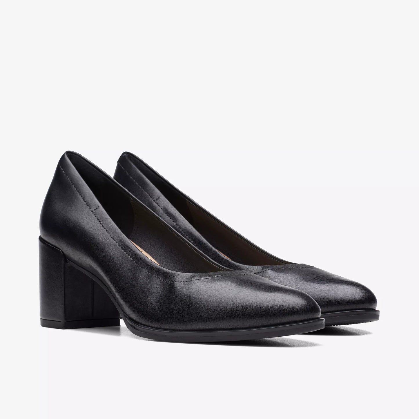 170964 Clarks Freva55 Court dècolletè donna in pelle nero