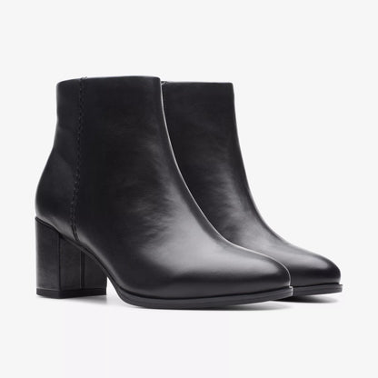 174797 Clarks Freva55 Zip stivaletto donna in pelle nero