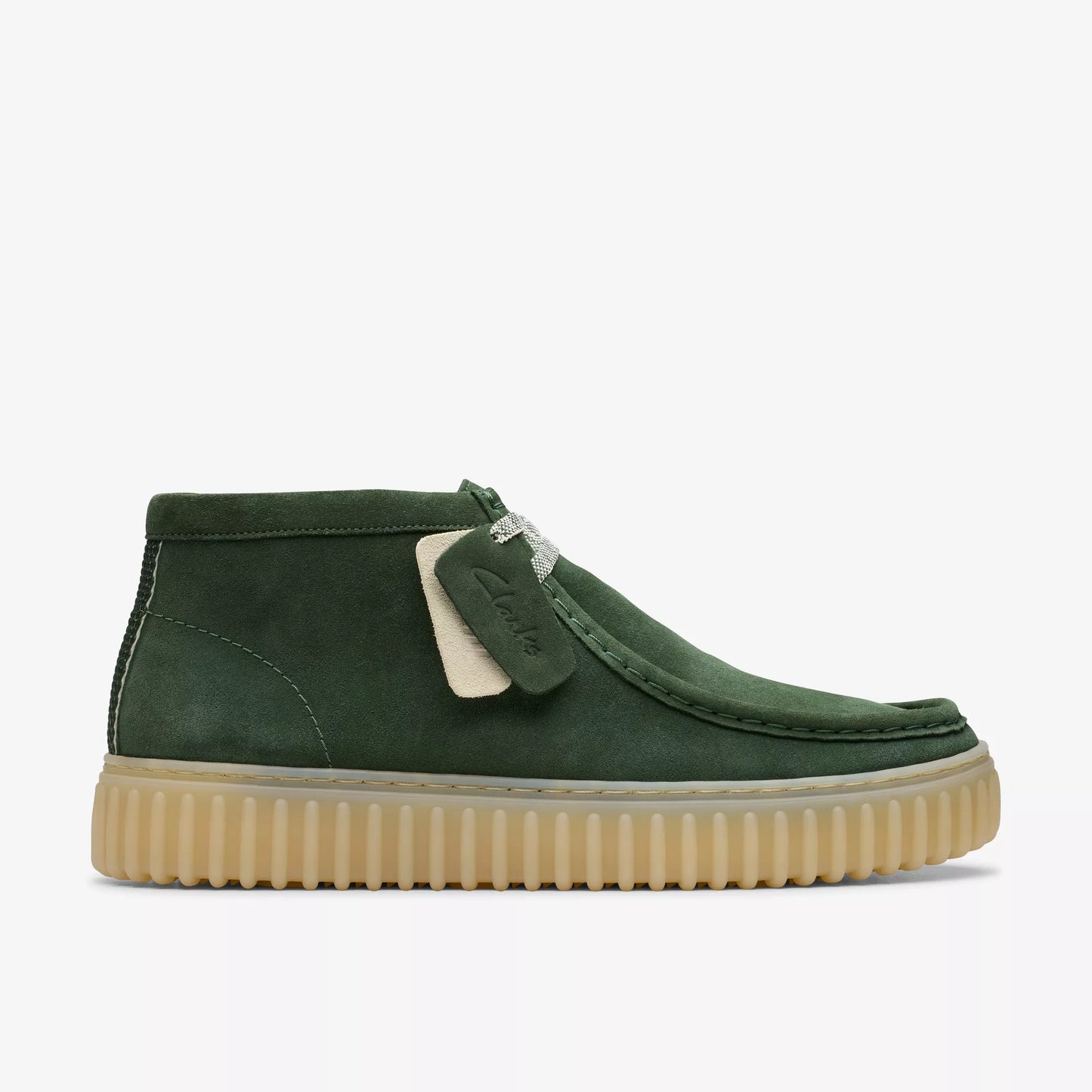 178268 Clarks Torhill Hi polacchine uomo in pelle scamosciata verde scuro