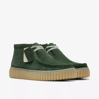 178268 Clarks Torhill Hi polacchine uomo in pelle scamosciata verde scuro