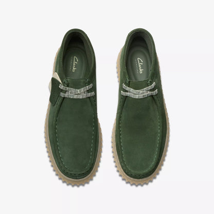 178268 Clarks Torhill Hi polacchine uomo in pelle scamosciata verde scuro