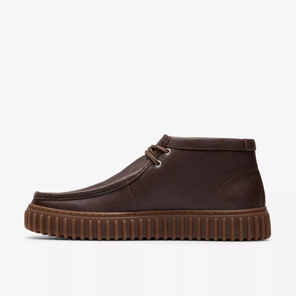 Clarks 26183425 Torhill Hi Pelle marrone scuro da uomo