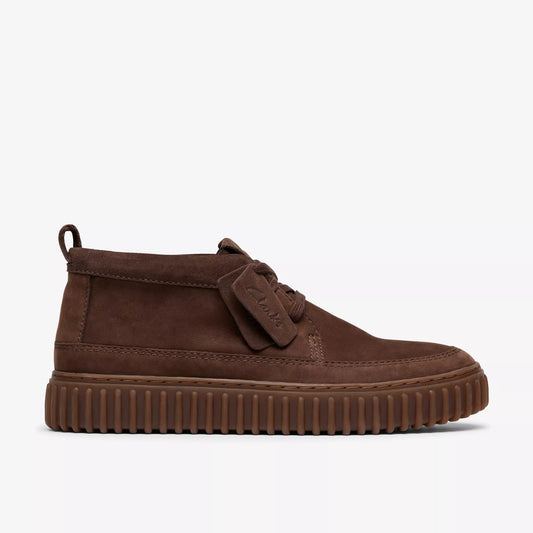 Clarks 26184694 Torhill Lace Hi Nabuk marrone scuro da uomo