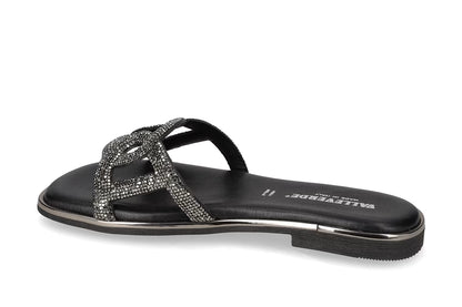 Valleverde 32030 sandalo con strass sottopiede in pelle