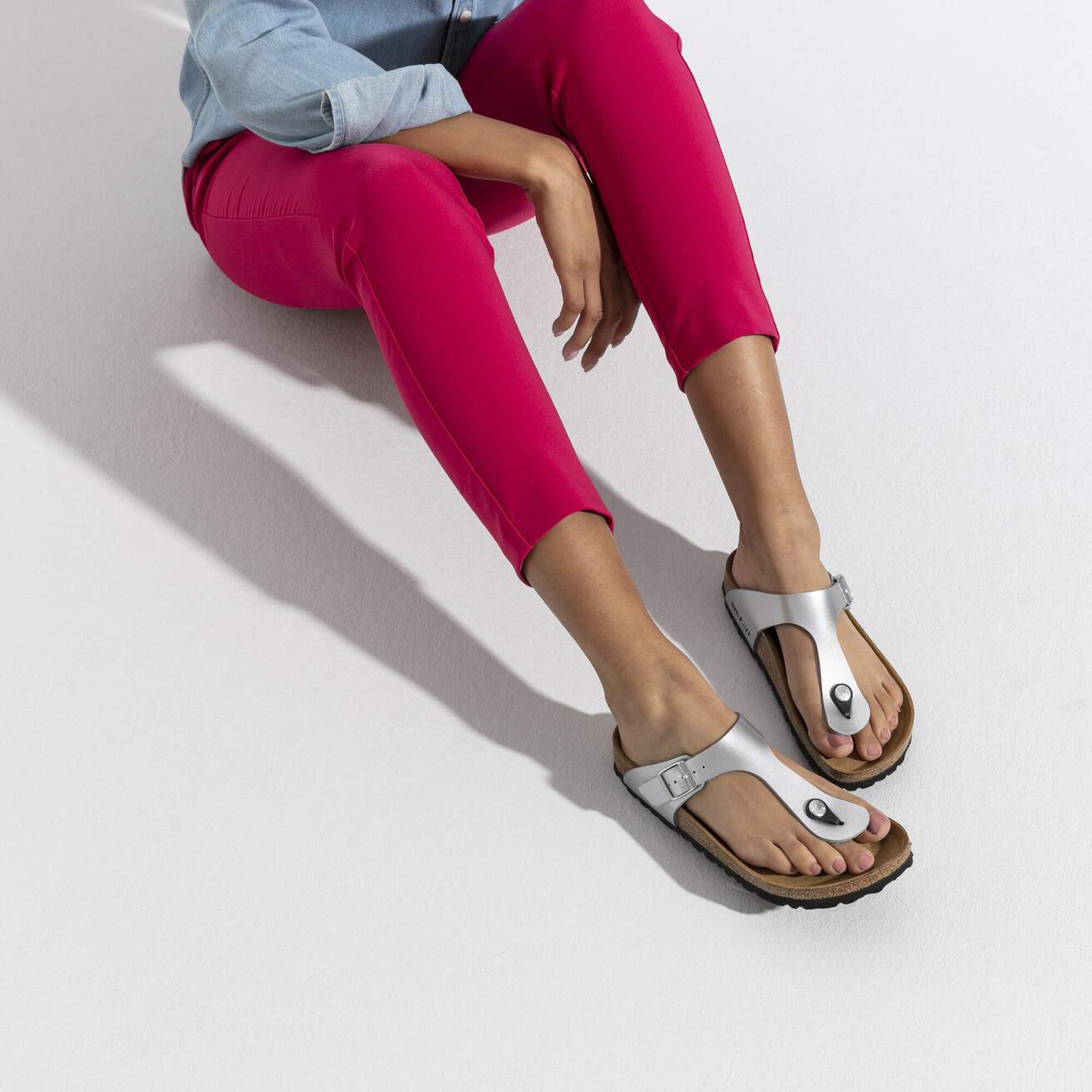 Birkenstock 043851 Gizeh  Birko-Flor silver