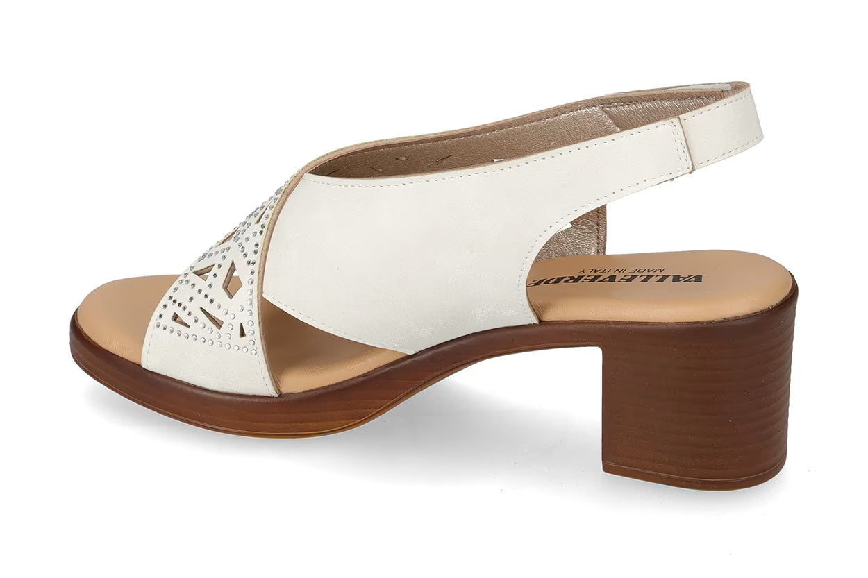 Valleverde 55454 sandalo con velcro e sottopiede in pelle