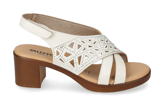 Valleverde 55454 sandalo con velcro e sottopiede in pelle