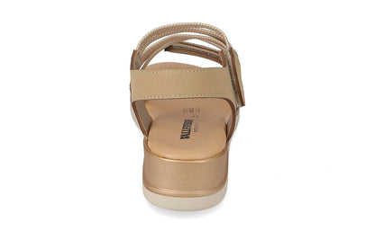 Valleverde 55570 sandalo con doppio velcro e sottopiede in pelle