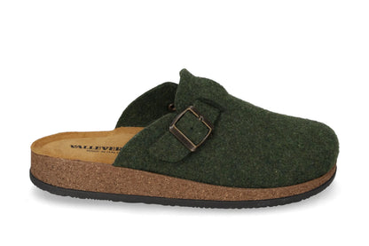 Valleverde 55830 Pantofola Uomo in Tessuto con sottopiede in pelle