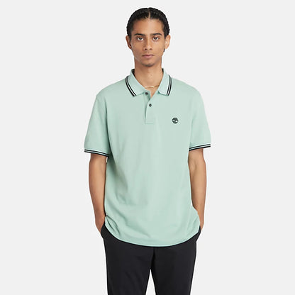 Timberland A5W4Y polo in piquè con riga da uomo