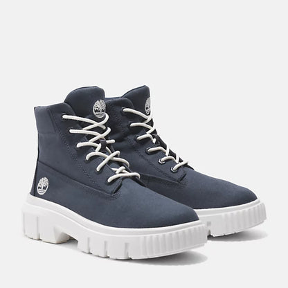 Timberland A62E4 stivale stringato greyfield mid da donna in blù scuro