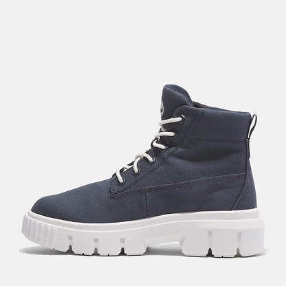 Timberland A62E4 stivale stringato greyfield mid da donna in blù scuro