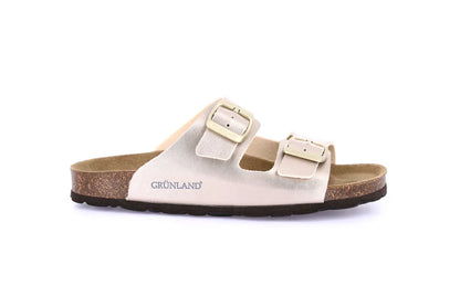 Grunland CB2425 Ciabatta doppia fibbia con tomaia in materiale riciclato | SARA