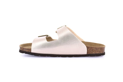Grunland CB2425 Ciabatta doppia fibbia con tomaia in materiale riciclato | SARA