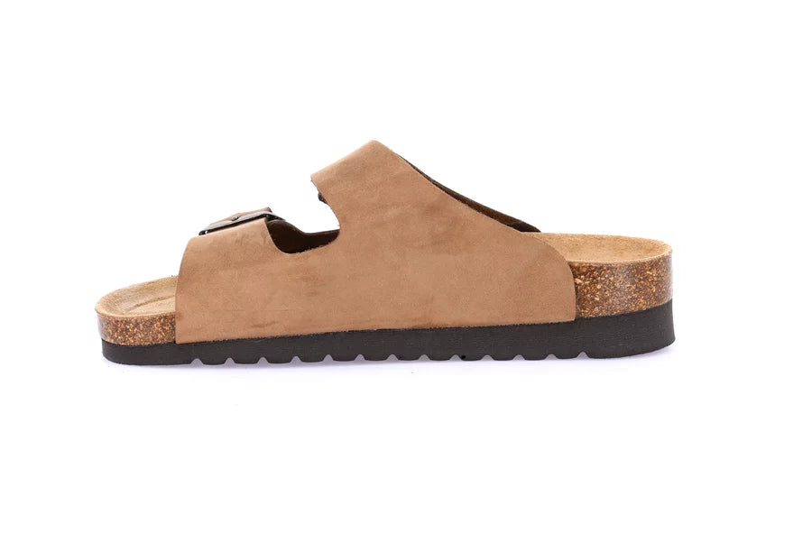 Grunland CB2569 Ciabatta in sughero naturale e nabuk | HOLA