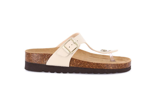 Grunland CC2432 Infradito in sughero naturale con tomaia in materiale riciclato