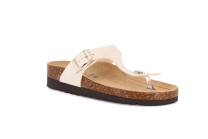 Grunland CC2432 Infradito in sughero naturale con tomaia in materiale riciclato