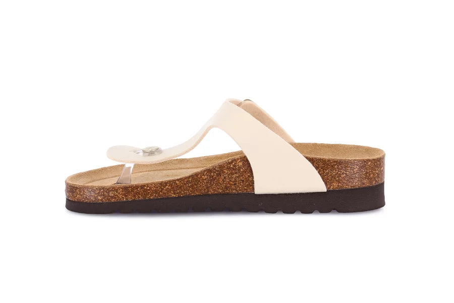 Grunland CC2432 Infradito in sughero naturale con tomaia in materiale riciclato