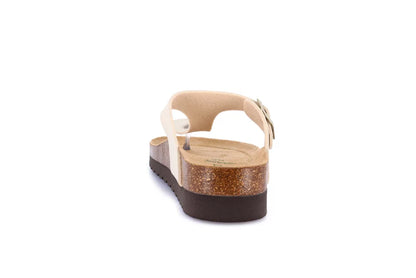 Grunland CC2432 Infradito in sughero naturale con tomaia in materiale riciclato