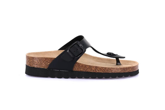 Grunland CC2432 Infradito in sughero naturale con tomaia in materiale riciclato