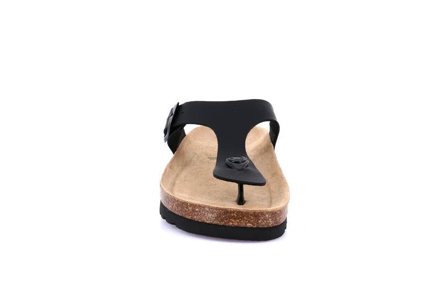 Grunland CC2432 Infradito in sughero naturale con tomaia in materiale riciclato