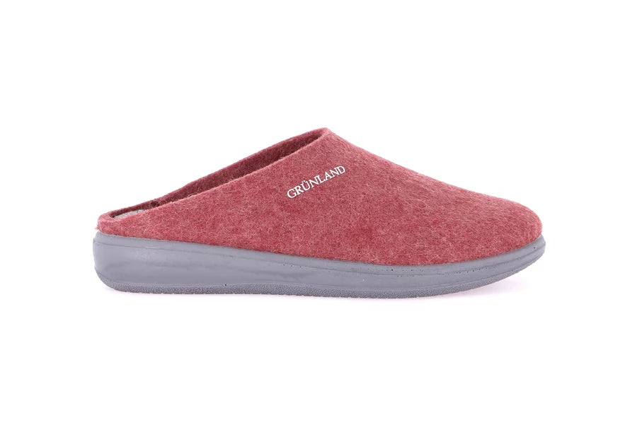 Grunland CI2618 Rama ciabatta basic da donna in feltro di vera lana blù o amarena