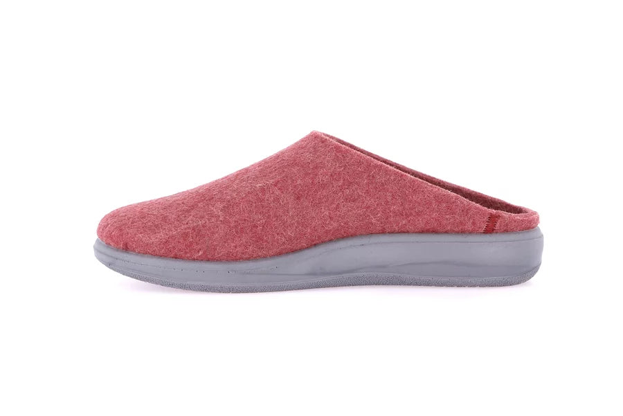 Grunland CI2618 Rama ciabatta basic da donna in feltro di vera lana blù o amarena