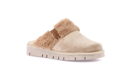 Grunland CI3023 Loxi ciabatta donna con eco pelliccia beige o malva