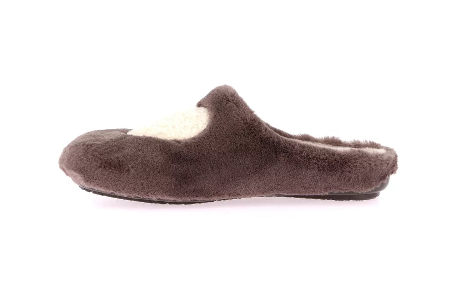 Grunland CI3058 Ciabatta in peluche con cuore | FAYE
