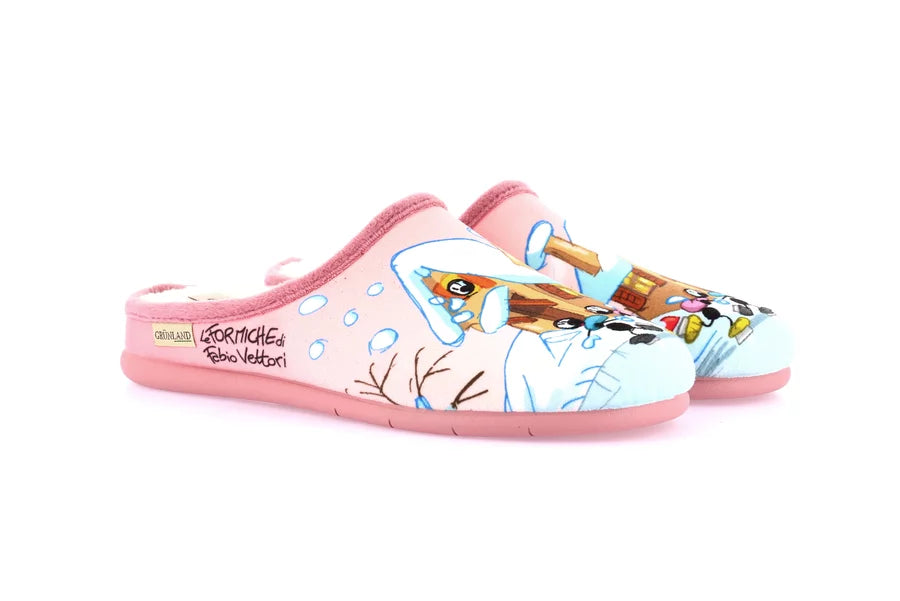 Grunland CI3201 Gaga ciabatta "Le Formiche di Fabio Vettori" fuxia, blue o rosa