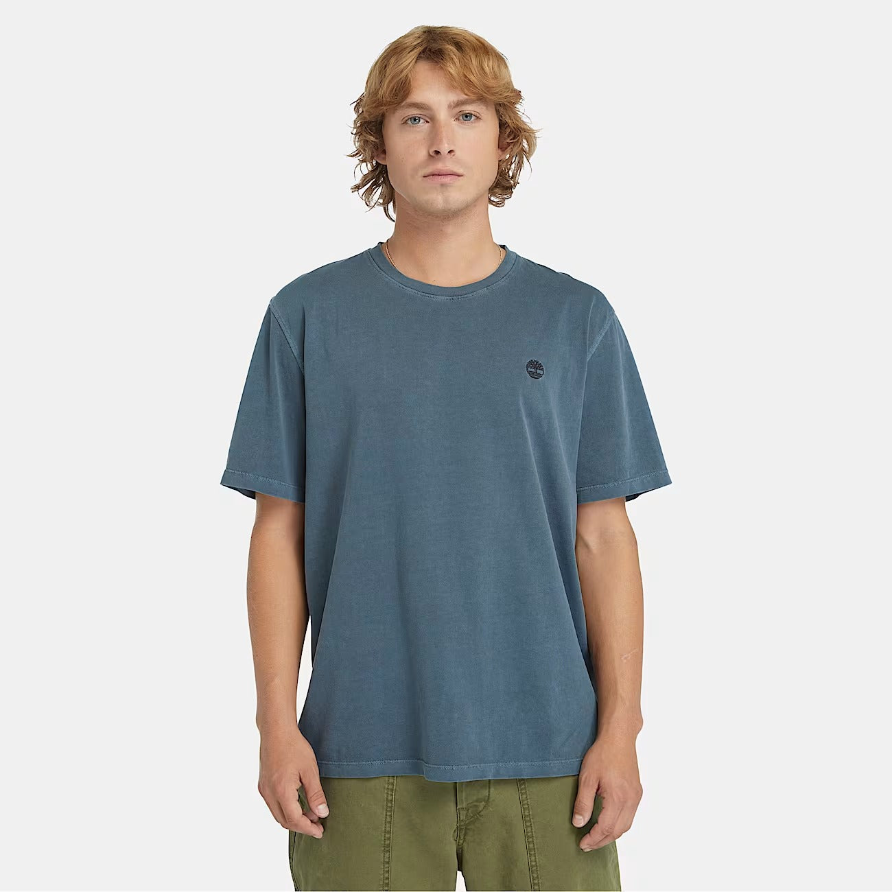 Timberland A5YAY T-shirt a Maniche Corte Tinta in Capo Dunstan River da Uomo