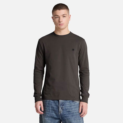Timberland 0YHBT T-shirt a Maniche Lunghe con Ricamo Dunstan River Slim da Uomo