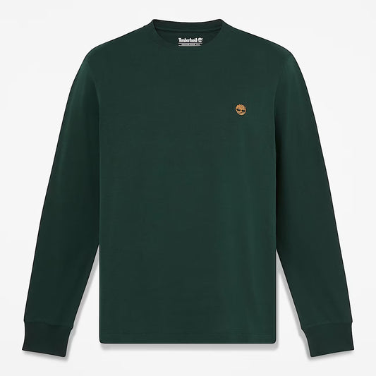 Timberland 0YHBT T-shirt a Maniche Lunghe con Ricamo Dunstan River Slim da Uomo