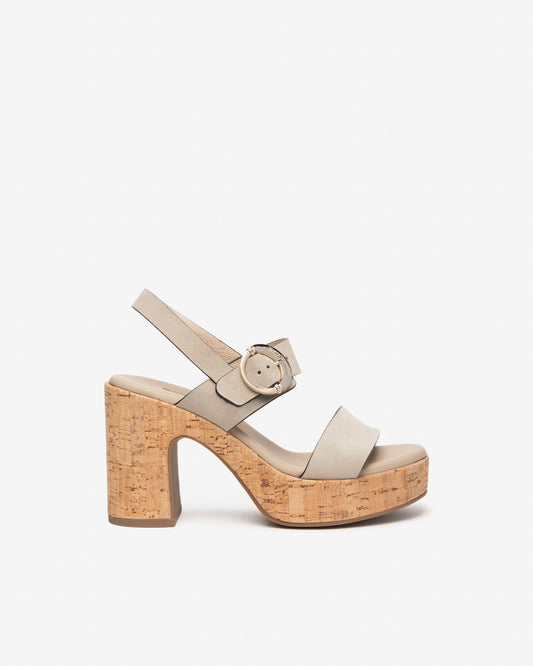 Nero Giardini E410390D sandali donna in suede ivory