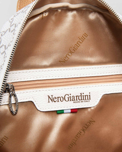 Nero Giardini E443737D zainetto da donna in materiale tecnico bianco