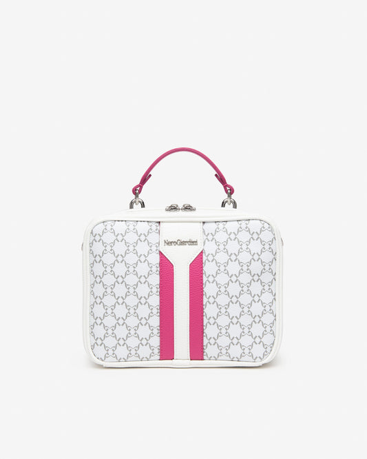 Nero Giardini E443751D borsa a mano da donna in materiale tecnico bianco