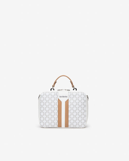 Nero Giardini E443752D borsa a mano da donna in materiale tecnico bianco