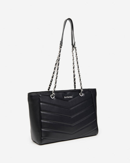 Nero Giardini E443772D borsa a spalla da donna in materiale tecnico nero o latte