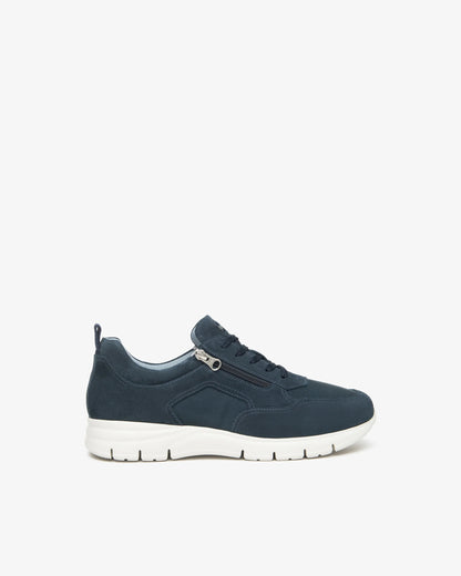 Nero Giardini E601091U Sneakers da uomo in pelle scamosciata e tela