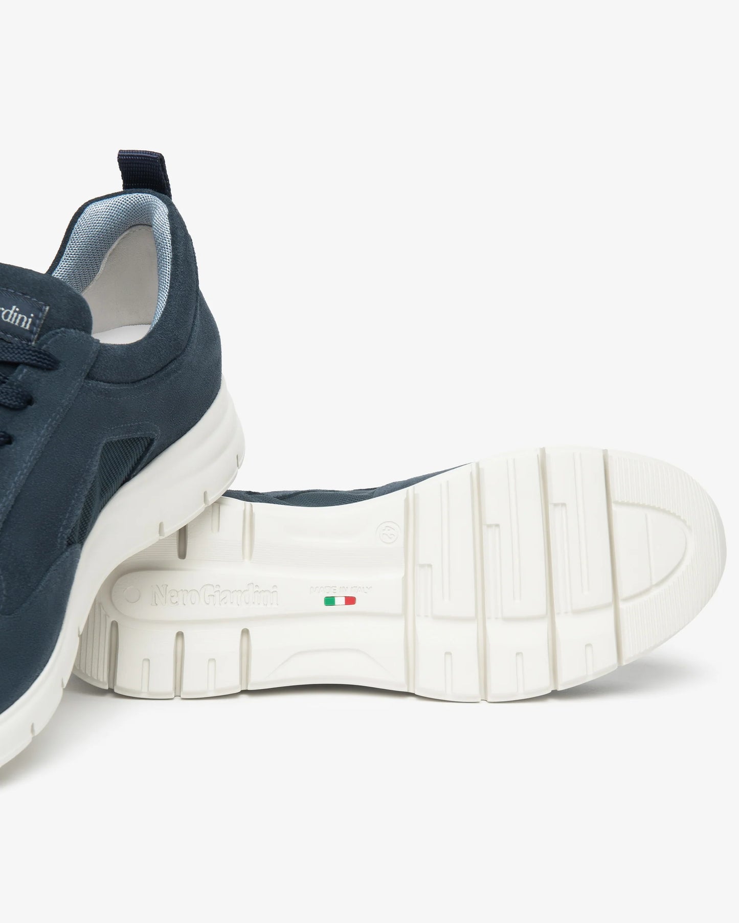 Nero Giardini E601091U Sneakers da uomo in pelle scamosciata e tela