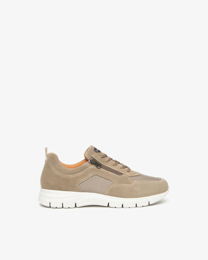 Nero Giardini E601091U Sneakers da uomo in pelle scamosciata e tela