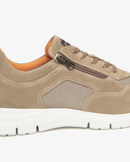 Nero Giardini E601091U Sneakers da uomo in pelle scamosciata e tela
