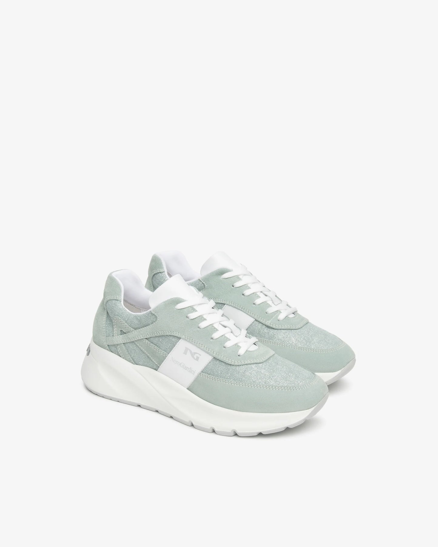 Nero Giardini E615182D Sneakers da donna in pelle scamosciata e tessuto