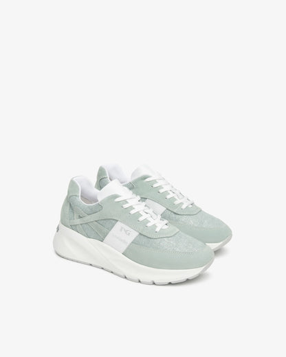 Nero Giardini E615182D Sneakers da donna in pelle scamosciata e tessuto
