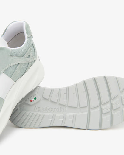 Nero Giardini E615182D Sneakers da donna in pelle scamosciata e tessuto